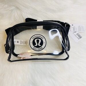 Lululemon Athletica Transparent Crossbody Bag with Black Trim